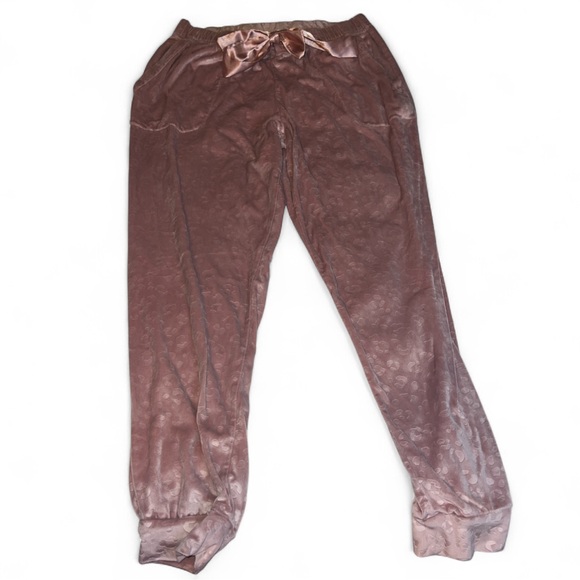 Marilyn Monroe Other - Marilyn Monroe Blush Velvet Leopard Print Lounge/SleepPants
